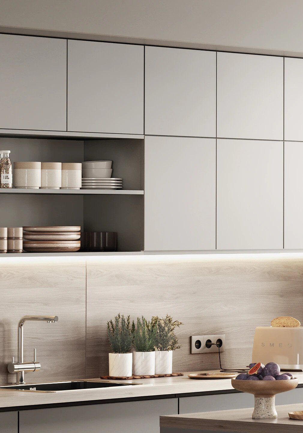 OSLO Gris Terre et Brun Cachemire